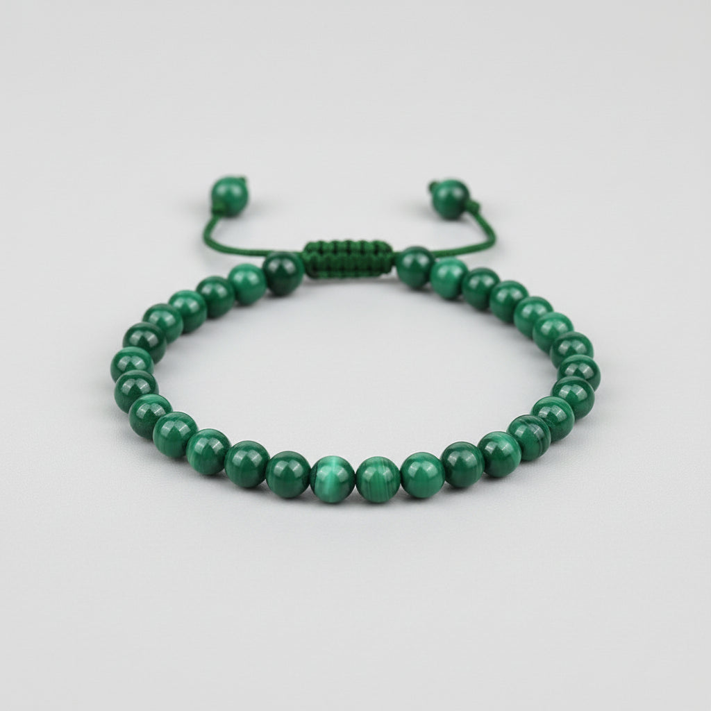 Malachite Adjustable Bracelet-6 mm