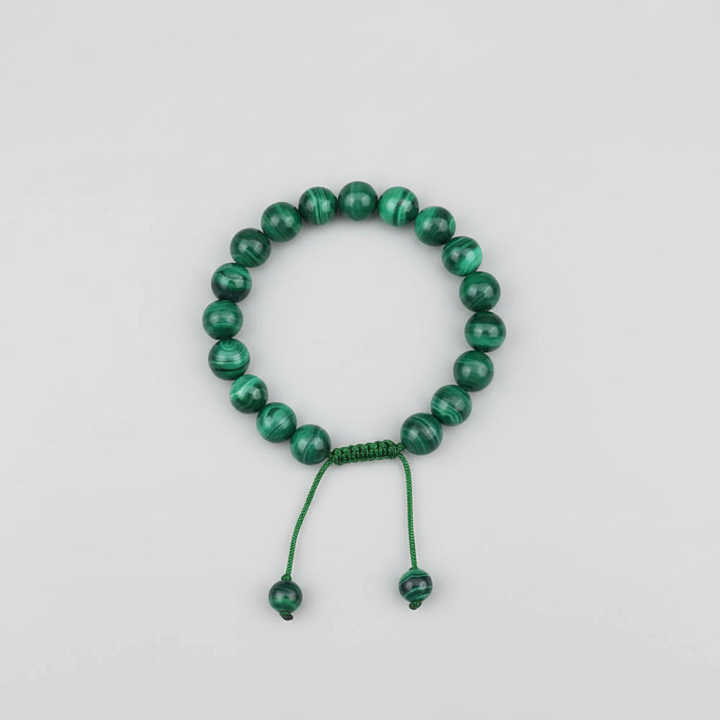 Malachite Adjustable Bracelet-6 mm