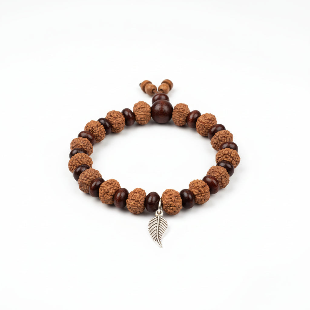 10 Mukhi Krishna Bracelet from Java with Red Sandalwood Beads