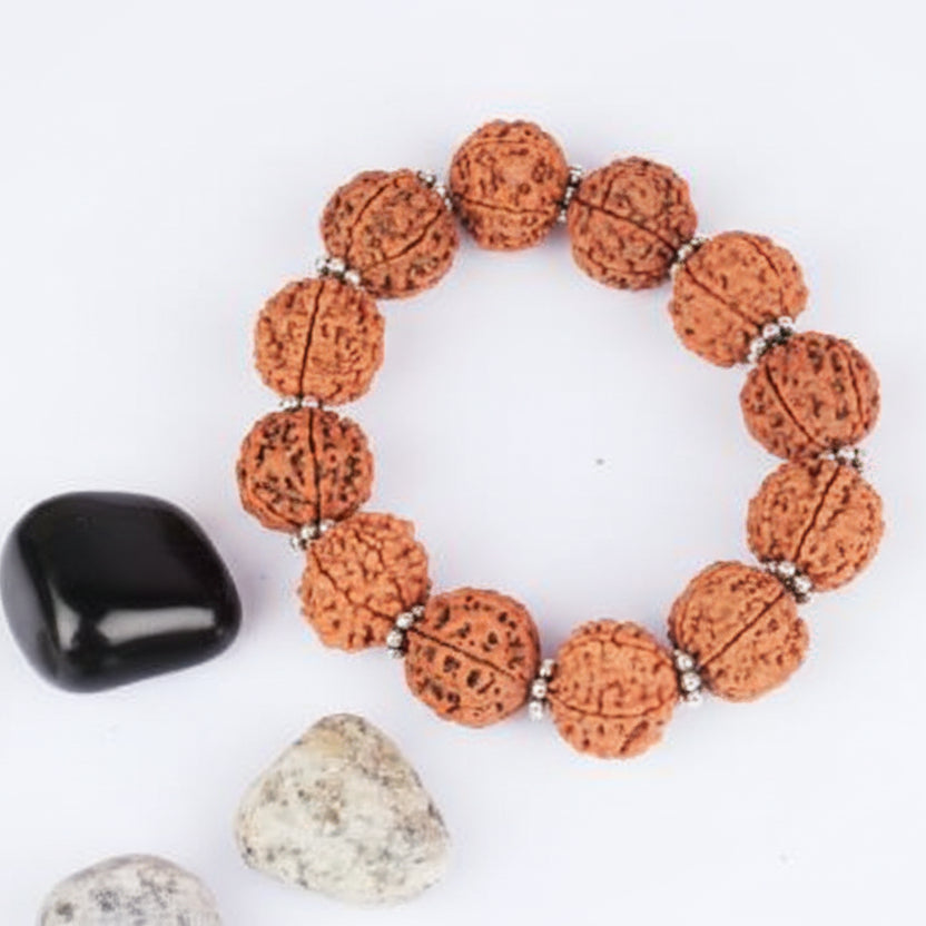 6 Mukhi Mangal Bracelet-Large-Woolen Spacers