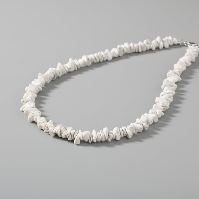 Howlite Uncut Beads Necklace