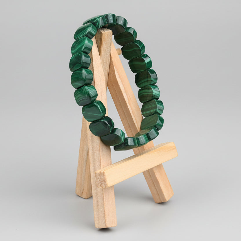 Malachite Square Beads Bracelet