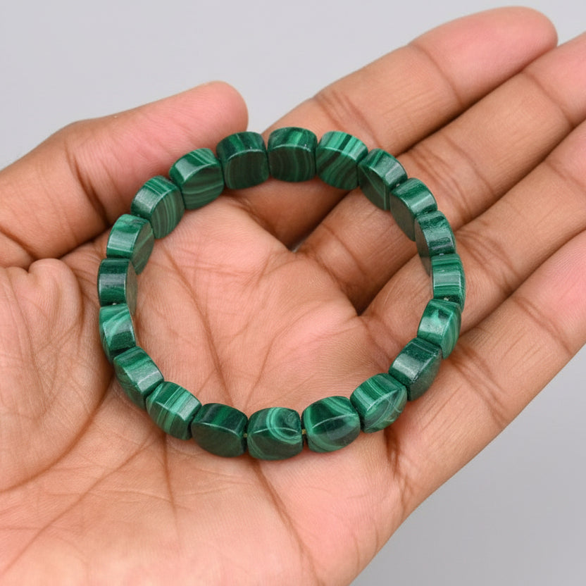 Malachite Square Beads Bracelet