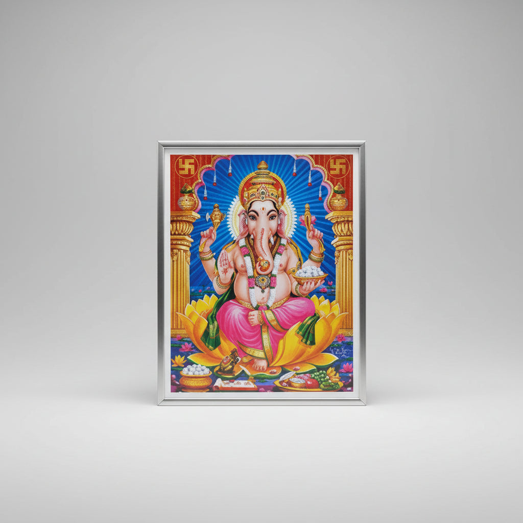 Lord Ganesh Photo Large I-With Frame I