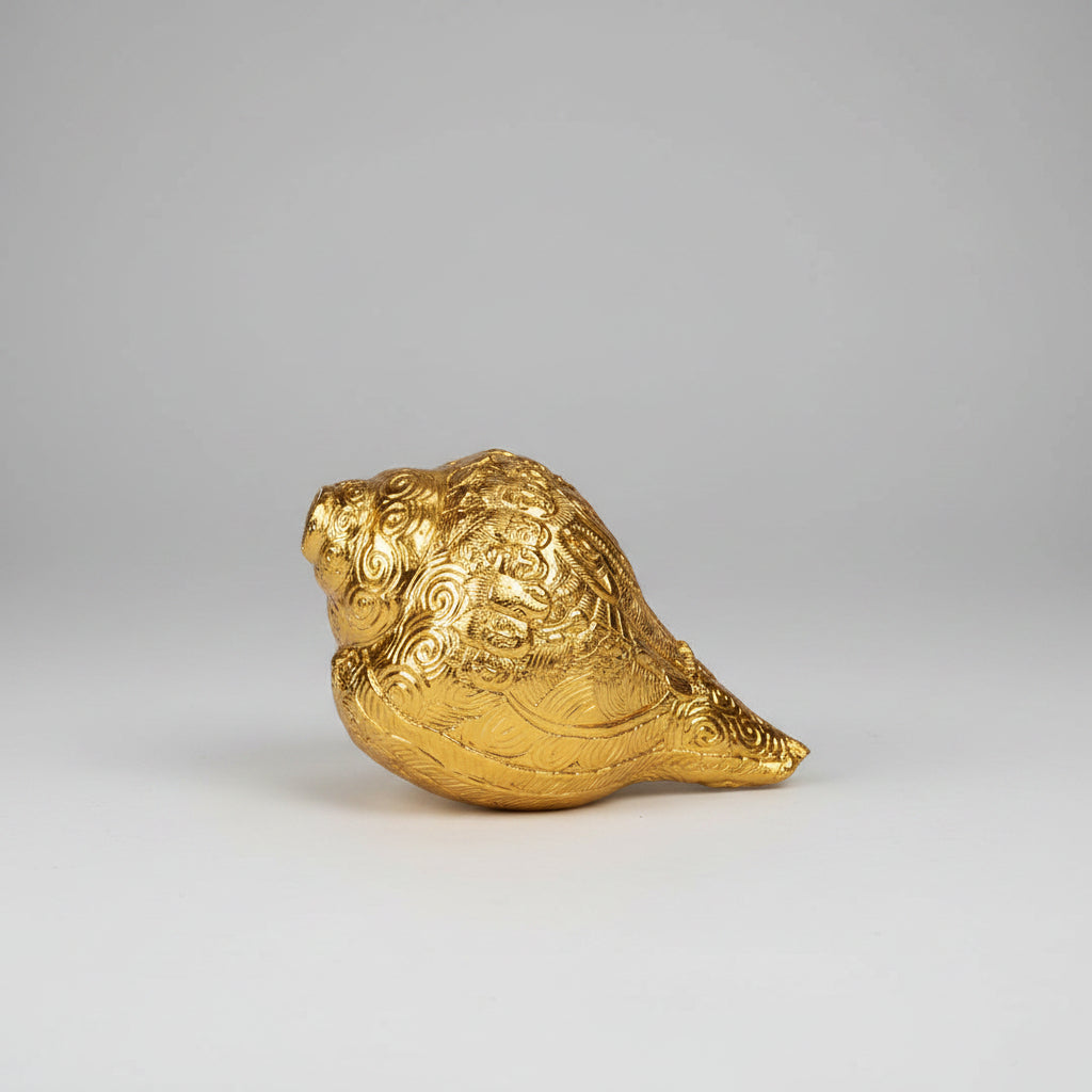 Vishnu Vishwarupam Natural Shankh (Gold Plated)