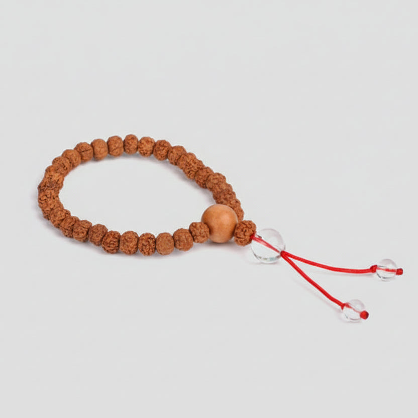 5 Mukhi Guru Bracelet With Sphatik Sumeru (7 mm)-Adjustable Thread