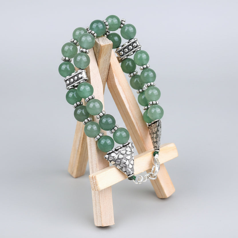 Green Aventurine Double Layer Bracelet