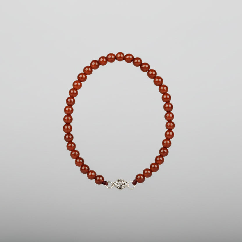 Natural Gomed 925 Silver Hook Bracelet-5 mm