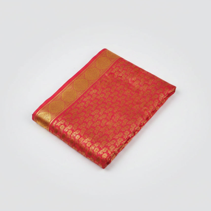 Art Silk Shawl Design VI-Red