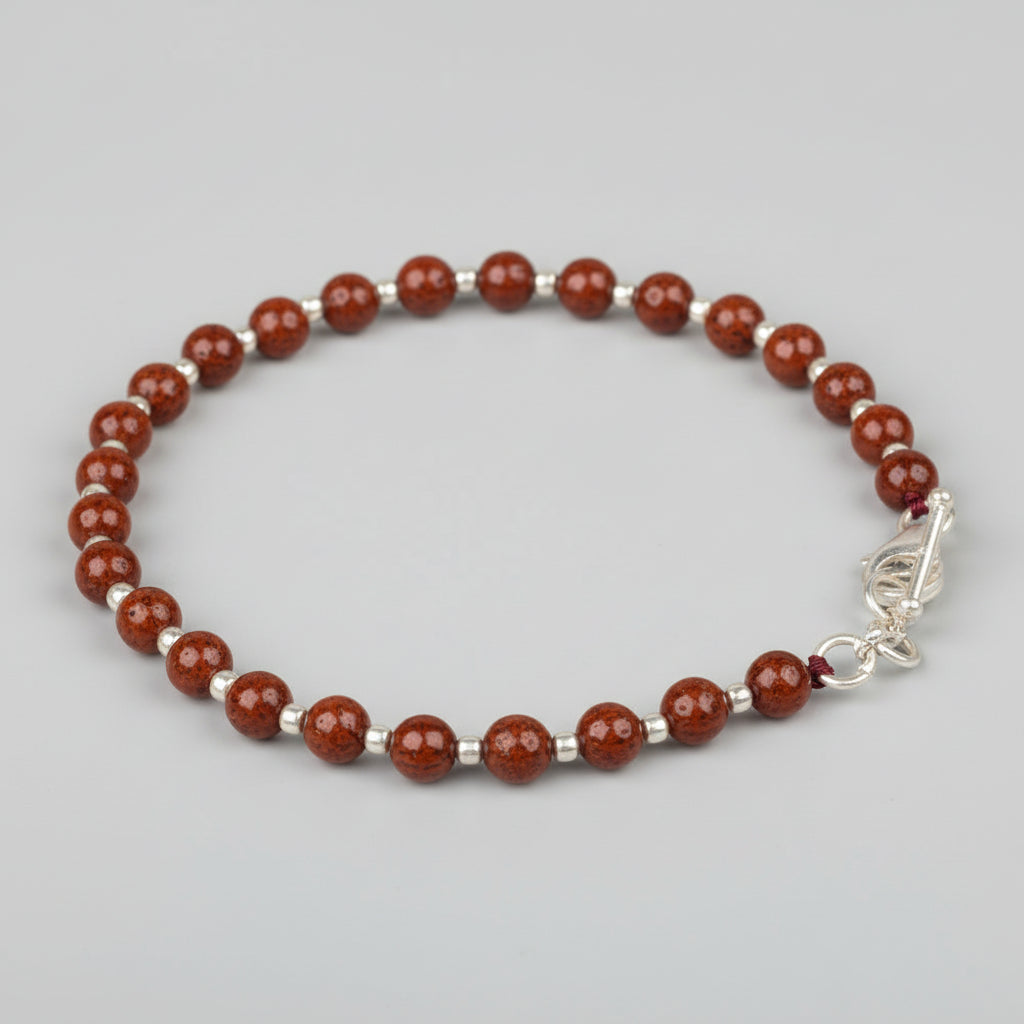 Gomed 925 Silver Ball Bracelet-5 mm