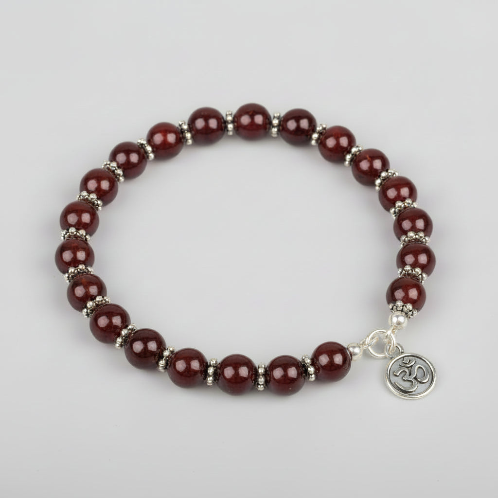 Gomed 925 Silver Chakri Bracelet-8 mm