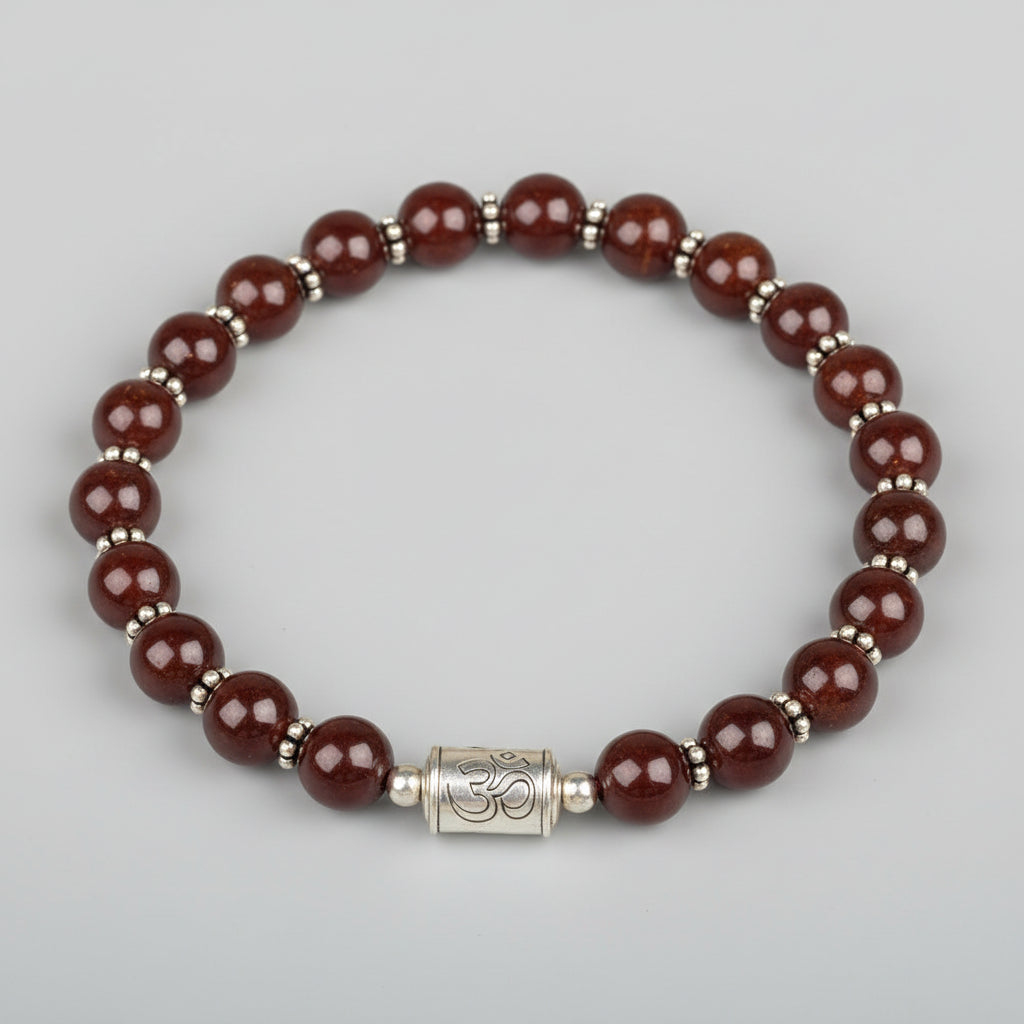 Gomed 925 Silver Chakri Bracelet-6 mm