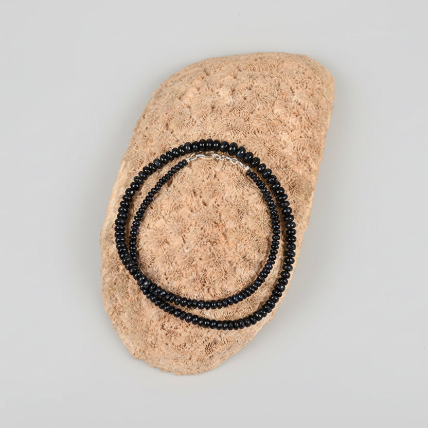 Blue Sapphire Button Shape Necklace-101.4 carats
