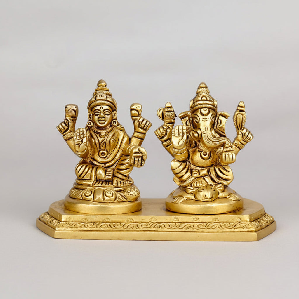 Brass Laxmi Ganesh Murti