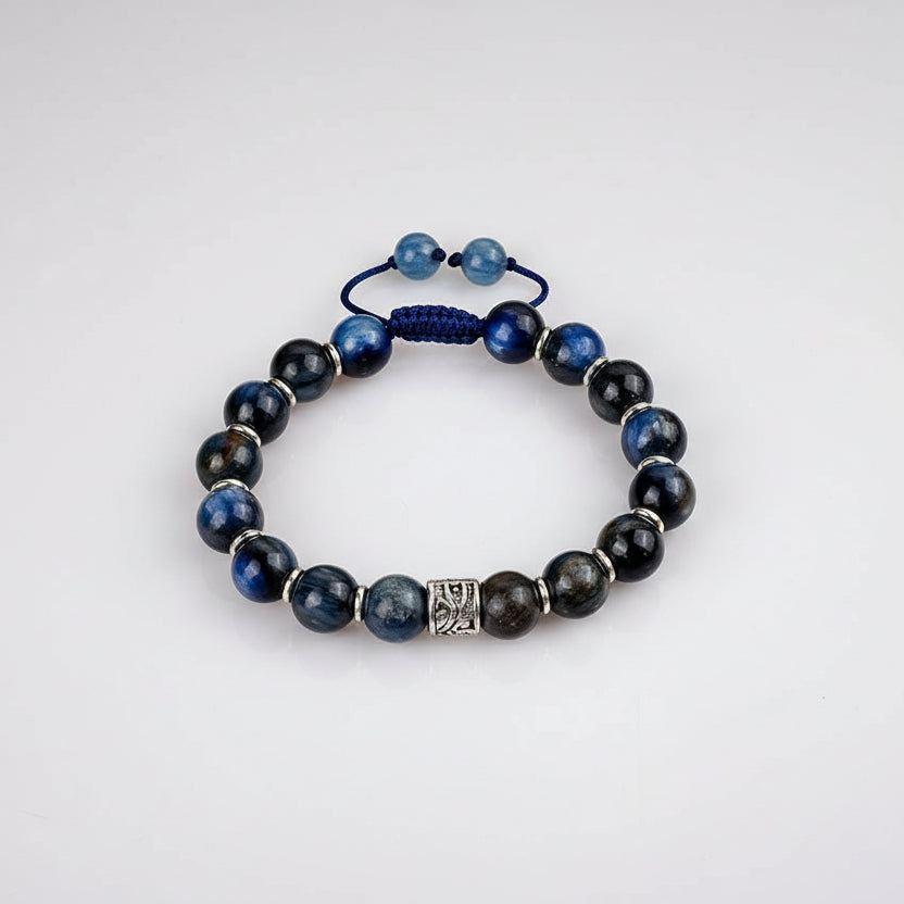 Kyanite Designer Bracelet With Adjustable Thread I