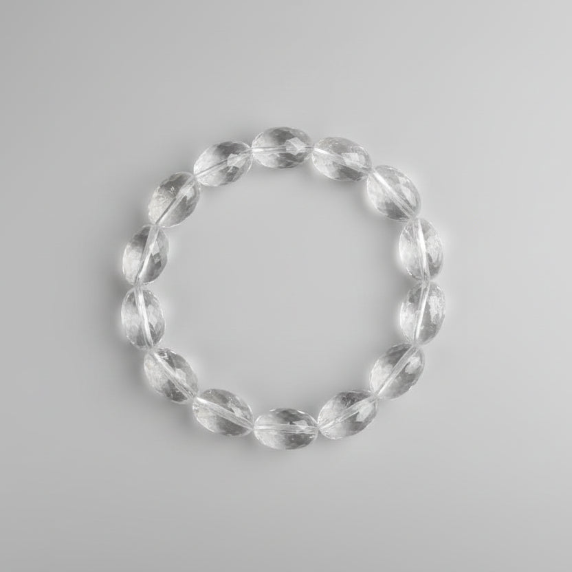 Oval Sphatik Bracelet in Elastic-Design II