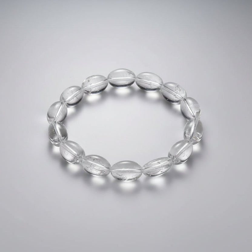 Oval Sphatik Bracelet in Elastic-Design I