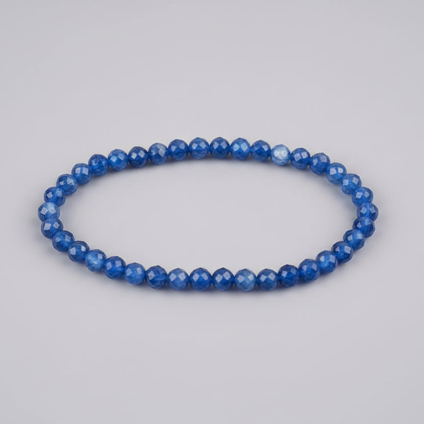 Kyanite Faceted Bracelet in Elastic