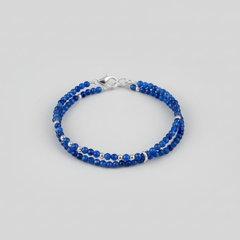 Kyanite Faceted Double Turn Bracelet