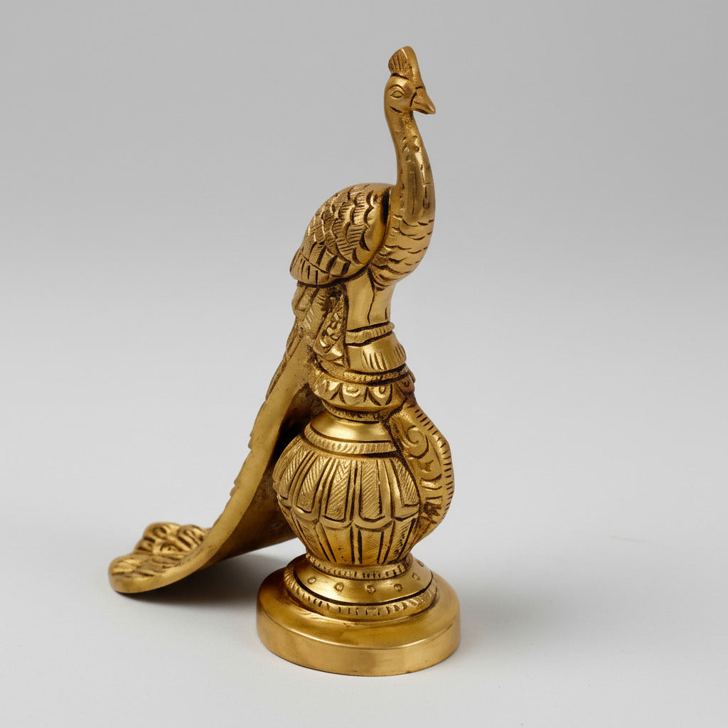Peacock Brass Statue