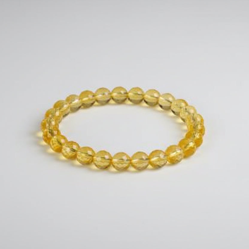 Citrine Faceted Bead Bracelet (Design III)-Adjustable Thread
