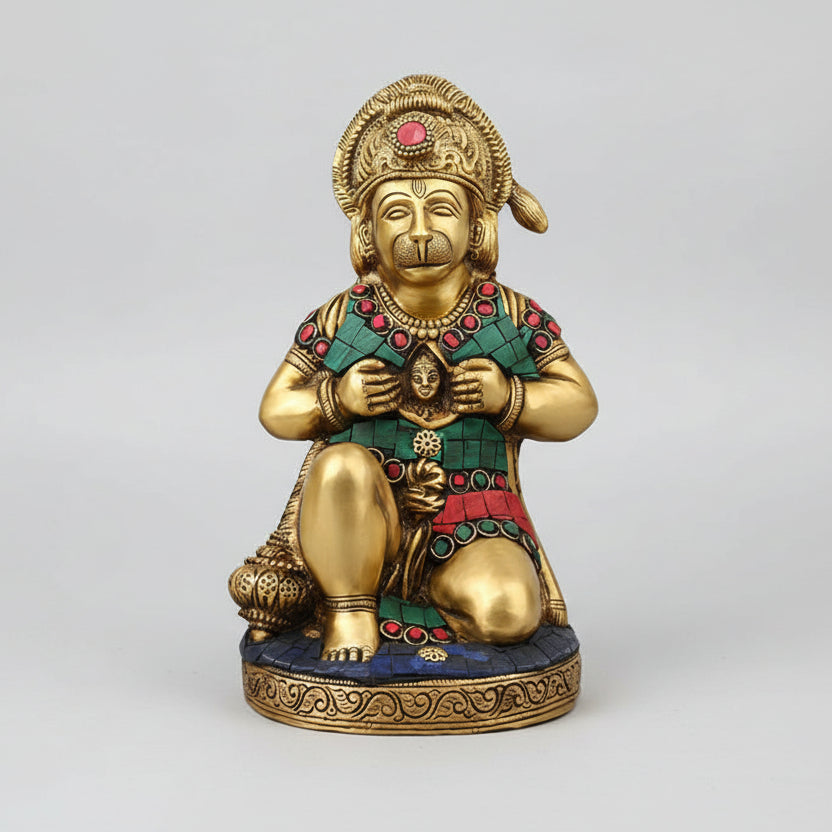 Ram Bhakt Hanuman Brass Statue