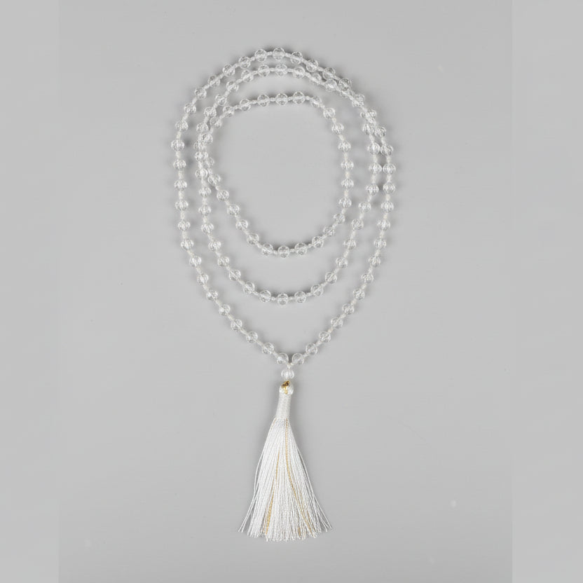 Sphatik Faceted Beads Mala-10 mm