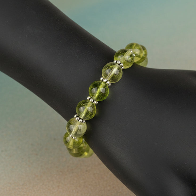 Peridot 925 Silver Chakri Bracelet