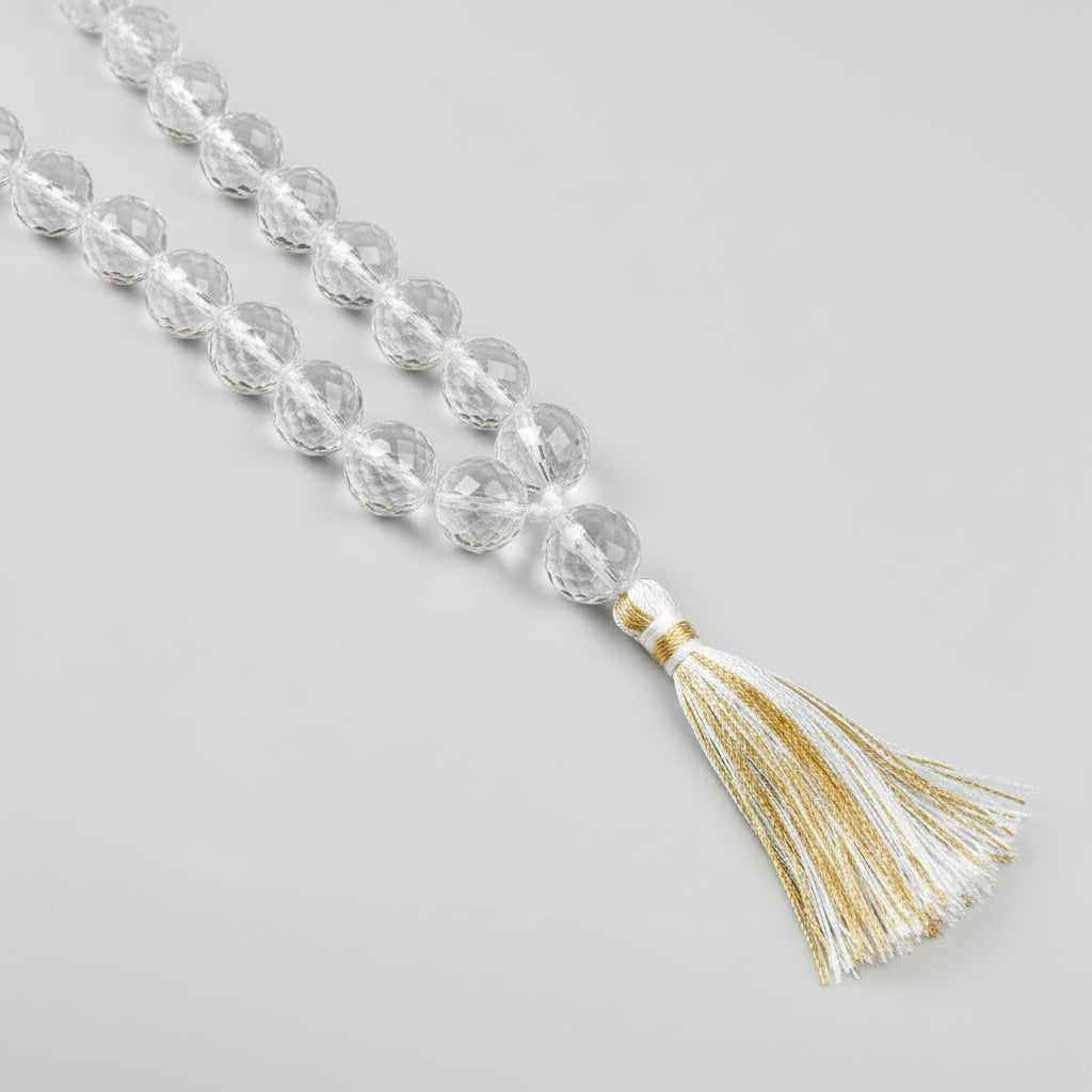 Sphatik Faceted Beads Mala-6 mm