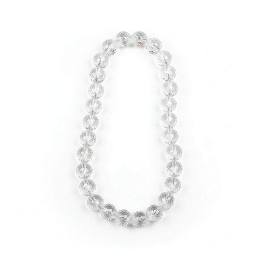 Sphatik Faceted Beads Mala-10 mm