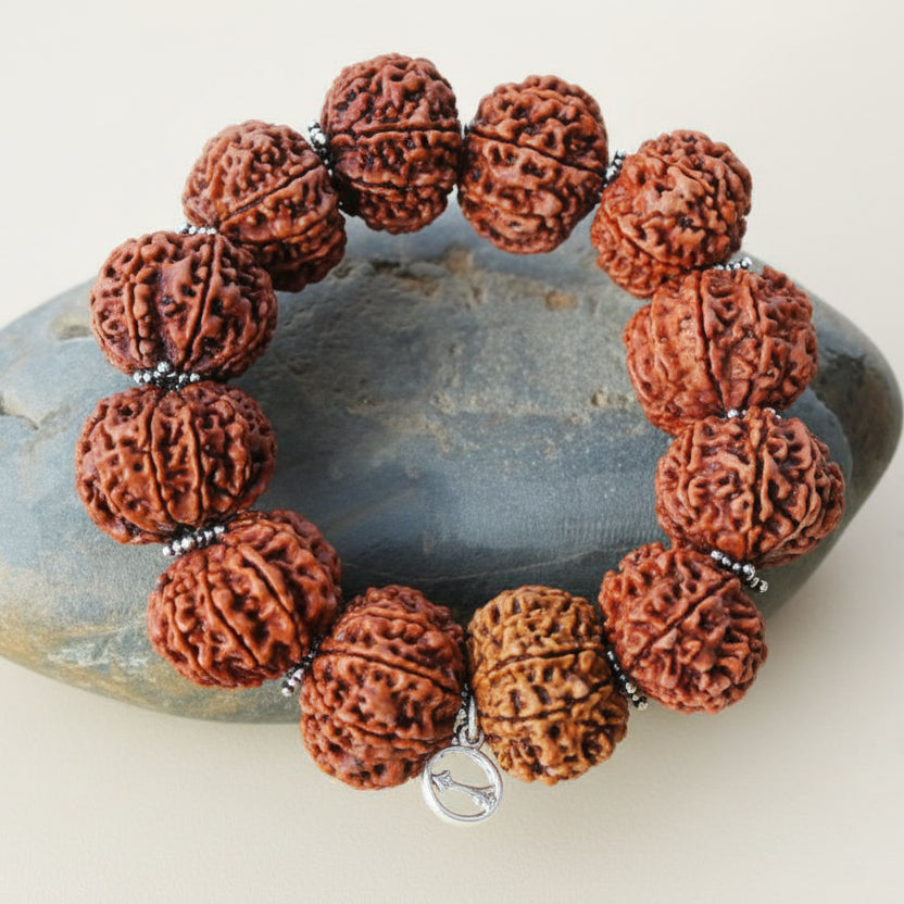 11 Mukhi Sadhana Bracelet-Small-Woolen Spacers