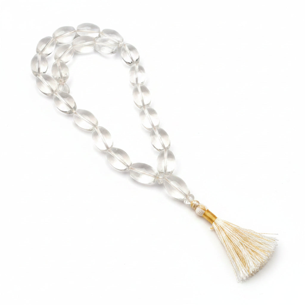 Sphatik Lingam Shape Beads Mala-8 to 13 mm