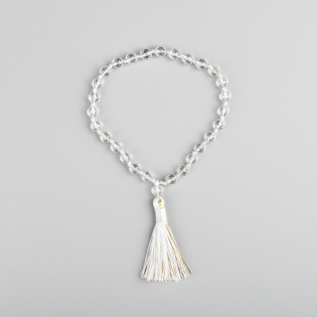 Sphatik Faceted Sumerni Mala-8 mm