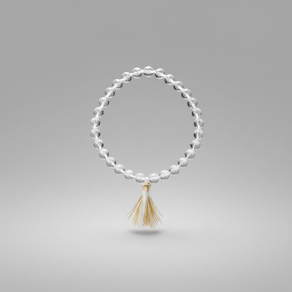 Sphatik Faceted Sumerni Mala-8 mm