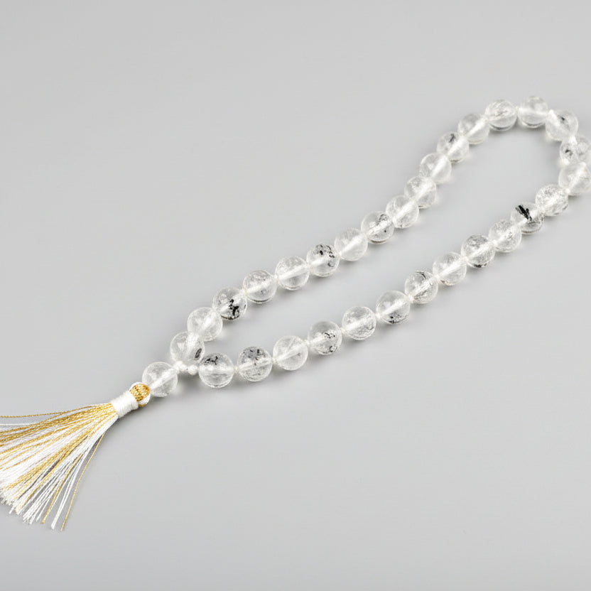 OM Printed Sphatik (Crystal) Mala