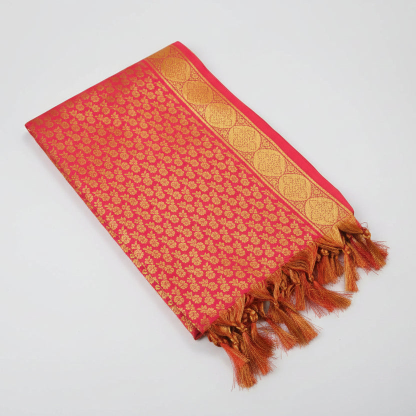 Art Silk Shawl Design VI-Dark Pink
