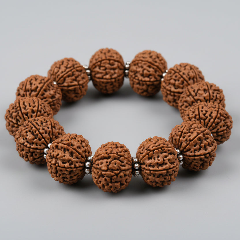 12 Mukhi Surya Bracelet-Small-Woolen Spacers