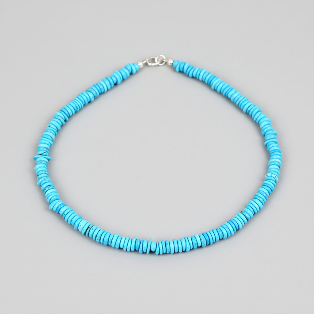 Turquoise Uncut Beads Mala (Irregular Shape)