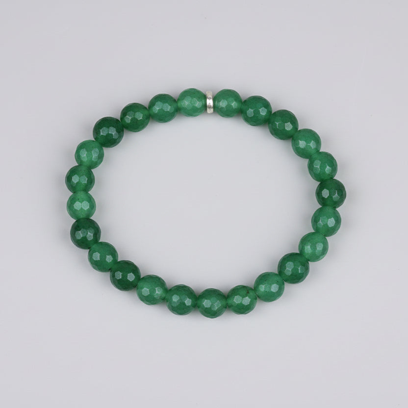 Green Aventurine Faceted Beads Bracelet
