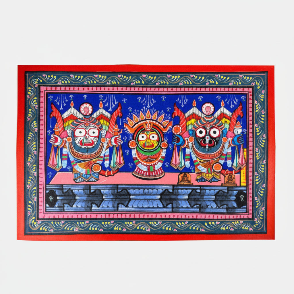 Jagganath Krishna Balrama Subhadra Nagarjun Bhesh Pattachitra Painting