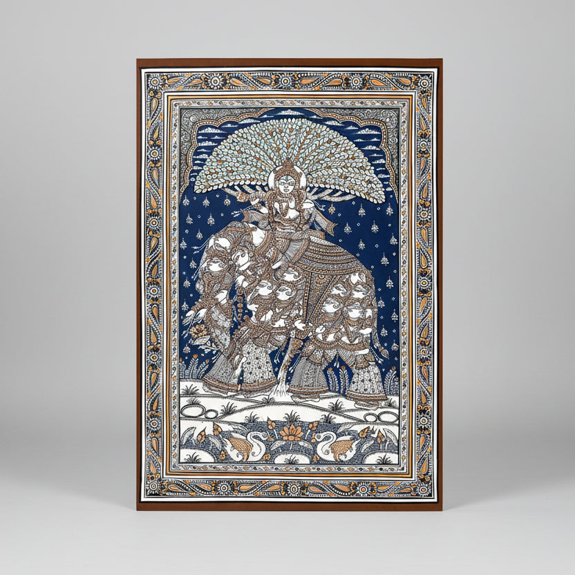 Kandarp Hasti Krishna Gopi Rasleela Pattachitra Painting