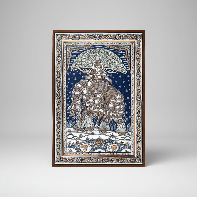 Kandarp Hasti Krishna Gopi Rasleela Pattachitra Painting