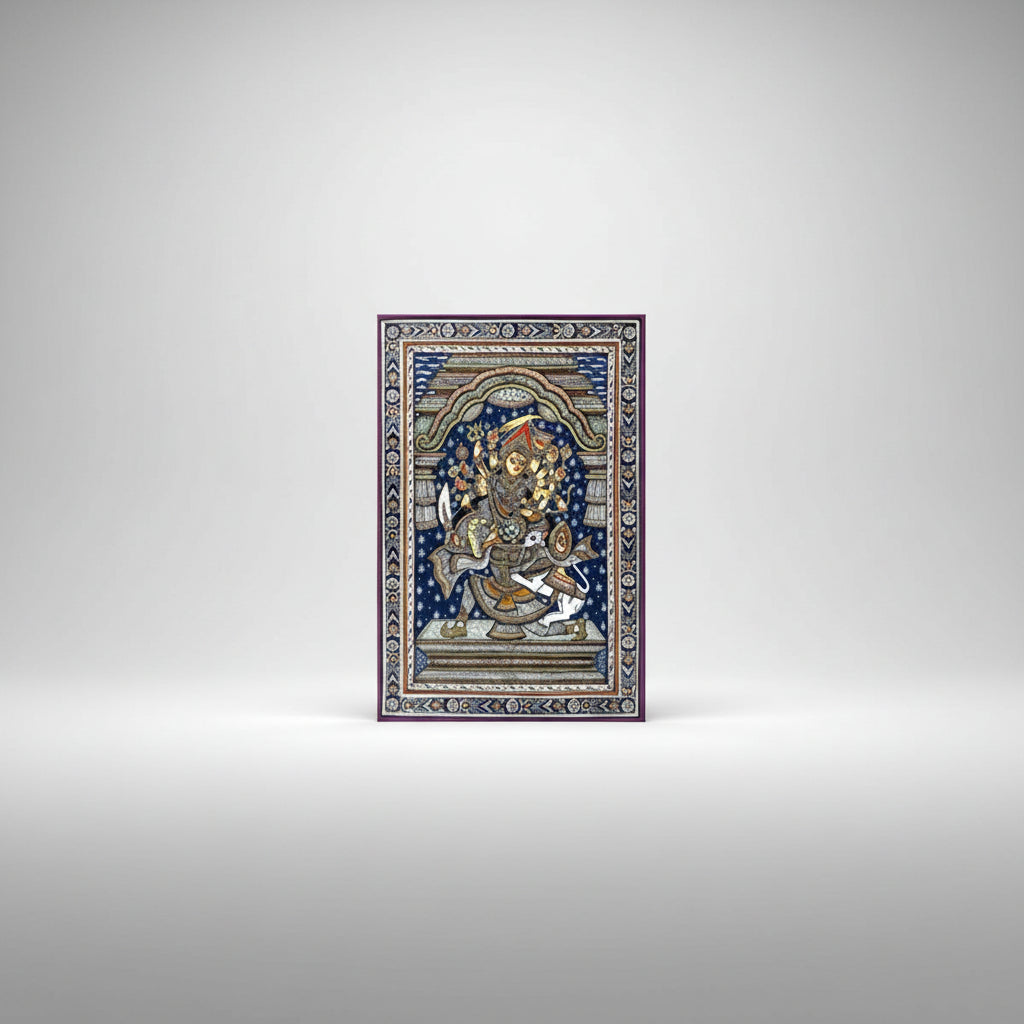 Mahishasur Mardini Durga Devi Superfine Pattachitra Painting