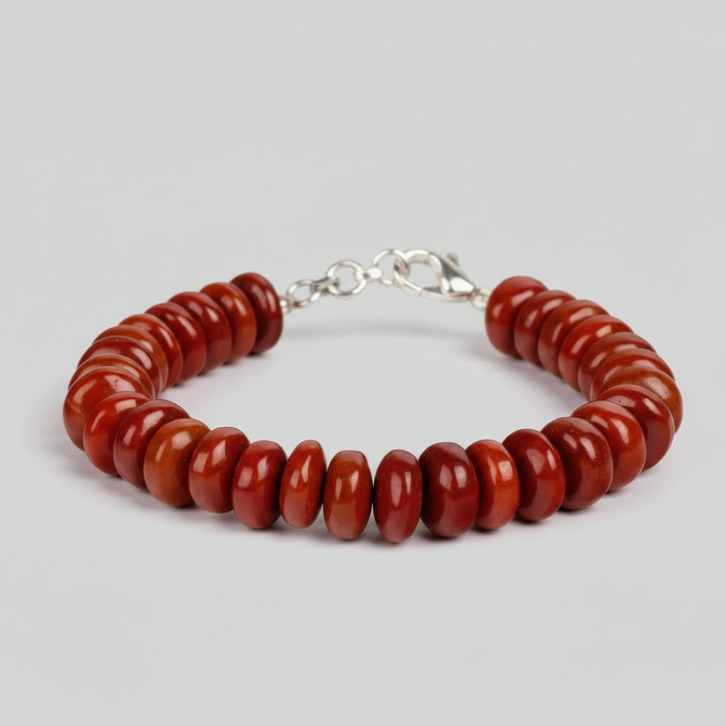 Red Jasper Bracelet-Adjustable Thread