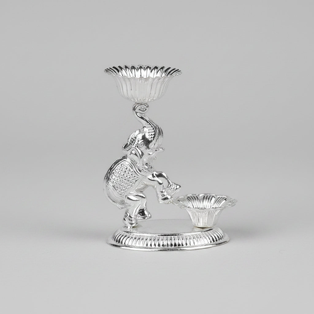 Elephant Haldi Kumkum Bowls Set of 2 (925 Sterling Silver)