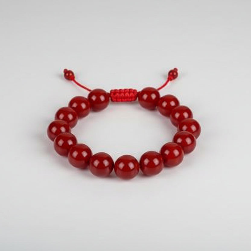 Carnelian Bracelet Large Beads-Elastic
