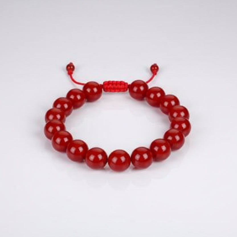 Carnelian Bracelet Large Beads-Thread