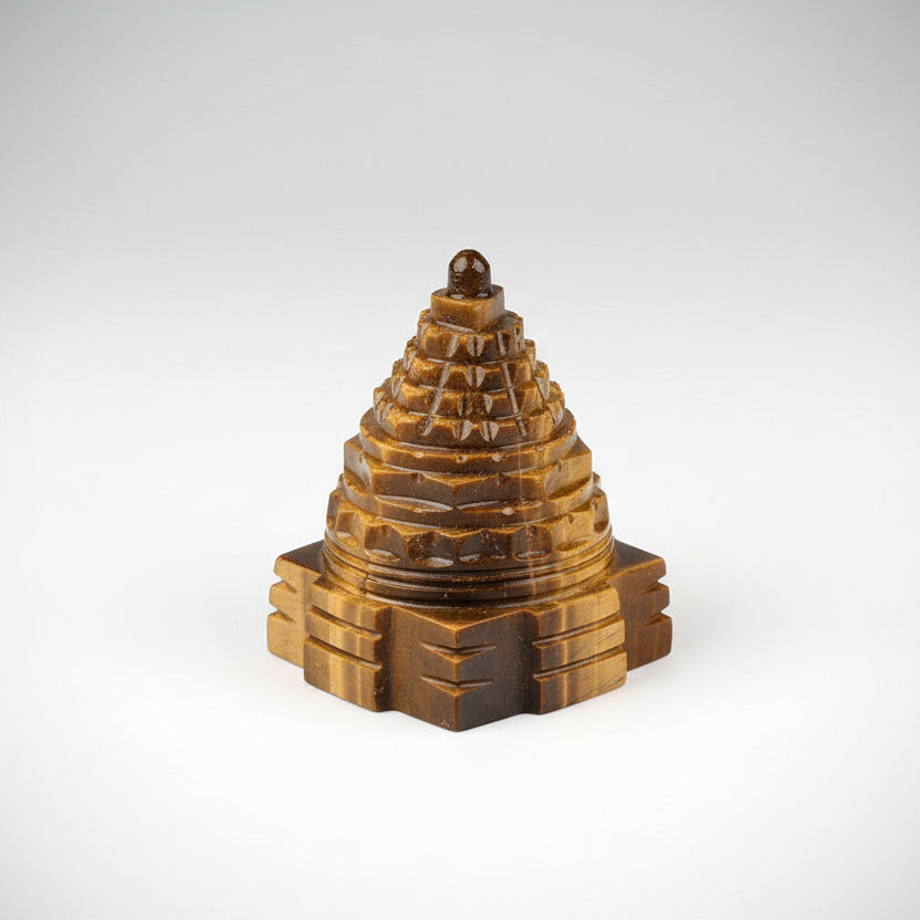 Shree Yantra in Tiger Eye Stone 74 gms IV