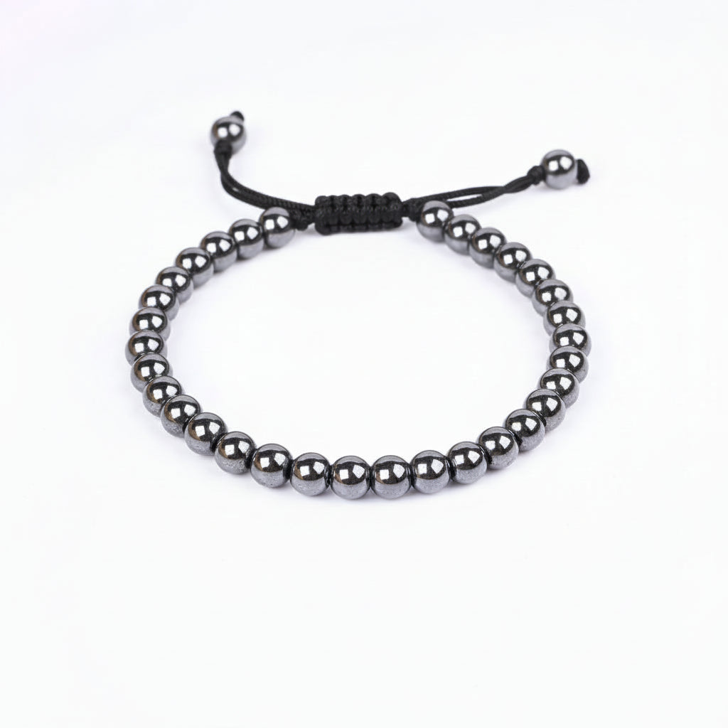 Hematite Beads Adjustable Bracelet-6 mm