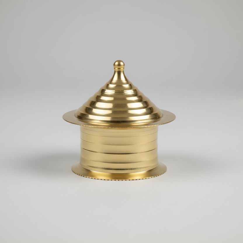 Brass Haldi Kumkum Container Kankavati-Set of 2